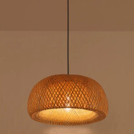 DOME Bamboo LED Pendant Light for Dining room, Restaurant & Cafe - New Chinese Style