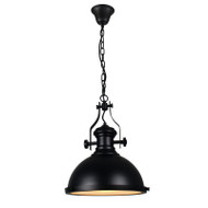 JOAQUIN Iron Bowl Pendant Light for Living Room, Dining Room & Study - Industrial Style