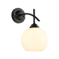 MAJORIE Glass Wall Light for Living Room, Bedroom & Study - Vintage Style