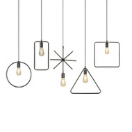Squid Game Metal Pendant Lights Bulb for industrial, minimalist interior design
