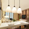 Simple Modern LED Pendant Lights Glass Shade Metal E27 Dining Room Bar