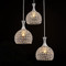 European Style Pendant Lights K9 Crystal Golden Globe Glass E27 Dining Room
