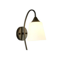 JEREMIAH Glass LED Wall Light for Study, Living Room & Bedroom - Modern Style 