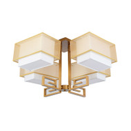 RICCI Fabric Ceiling Light for Living Room, Bedroom & Study - New Chinese Style
