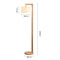 Modern Style Dimmable LED Floor Lamp Wooden Made Cloth Lampshade Bedroom