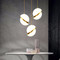 Modern LED Pendant Light Metal Acrylic Two Semicircle Shape Dining Living Room