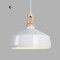 Modern Style Pendent Light Philips LED Bulbs White Aluminum Shade