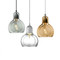 FUOCO Double Glass Pendant Light for Leisure Area, Living Room & Dining - Retro Style 