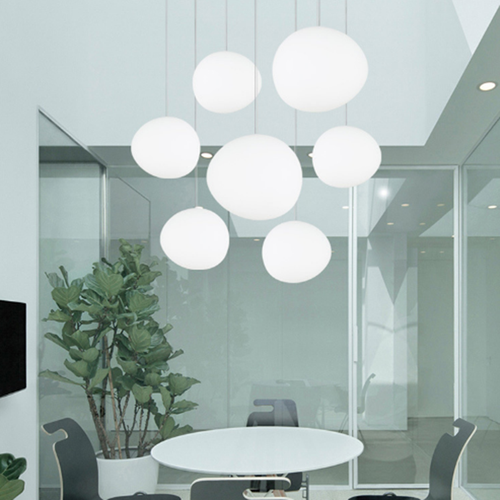 Nordic Style LED Pendant Light Glass Egg Shade Light Creative Home Decor 