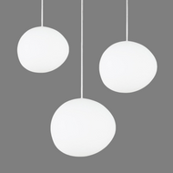 PICCOLO Glass LED Pendant Light for Living Room & Dining - Nordic Style 