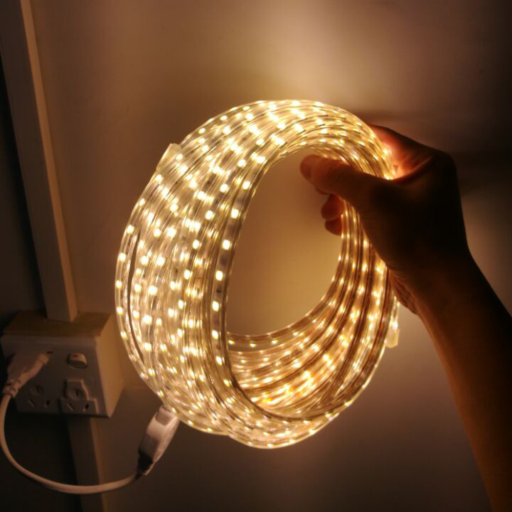 50m Led Flexible Strip Light Ac220v Smd5050 60leds Ip65 Waterproof Holiday Decoration