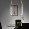 Modern LED Pendant light Glass Tube Shade Metal Light Living Room Bedroom Decor