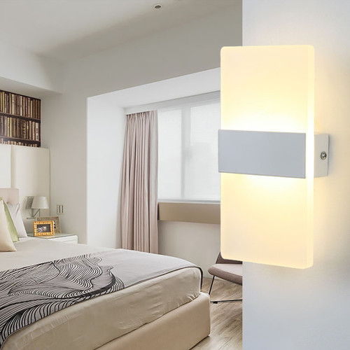 This is the dimension drawing. Modern Style LED Wall Lamp Acrylic Wall Mounted Sconce Lights from Singapore best online lighting shop horizon lights