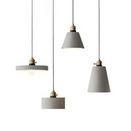 BELLAR Cement Pendant Light for Bedroom, Dining Room & Kitchen Island - Nordic Style 