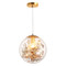 Modern Style LED Pendant Light Leaf Flower Glass Ball Shade Light Dining Room