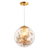 FLEUR Flower Glass Ball Pendant Light for Leisure Area, Living Room & Dining Room - Modern Style