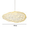 Post Modern Style LED Hanging Light Cloud Shape Woven Metal Lampshade Bedroom