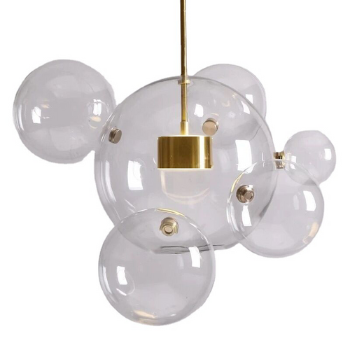 JENSEN Glass Ball Pendant Light for Leisure Area, Living Room & Dining - Nordic Style