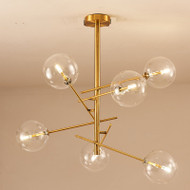 DELUCA Glass Ball LED Chandelier Light for Leisure Area, Living Room Dining Room - Nordic Style