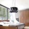 Panorama: modern style LED pendant light, in the bedroom, black.