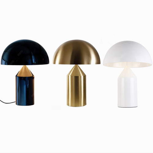 Simple Modern LED Table Lamp Metal Mushroom Bedsides Reading Lamp Decor