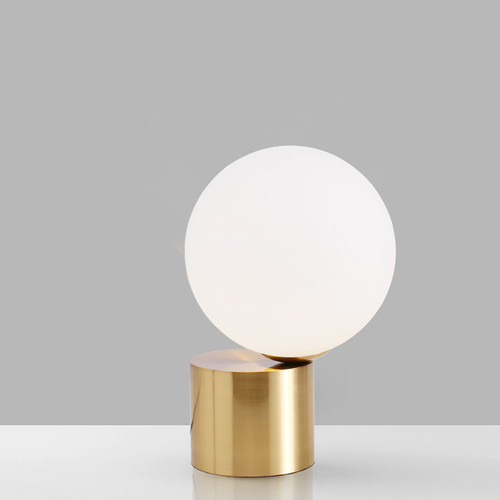 Post-modern LED Table Lamp Simple Design Glass Ball Shade Metal Living Room Bedroom