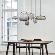 Modern style LED Pendant Light Glass Shade Four Versions Dining Room Corridor