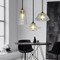 Modern Style LED Pendant Light Glass Lampshade 3 Versions Dining Room Coffee Bar 