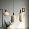 Modern Style LED Pendant Light Ceramic Lampshade Copper Bedroom Study Decor