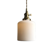 Modern Style LED Pendant Light Ceramic Lampshade Copper Bedroom Study Decor 