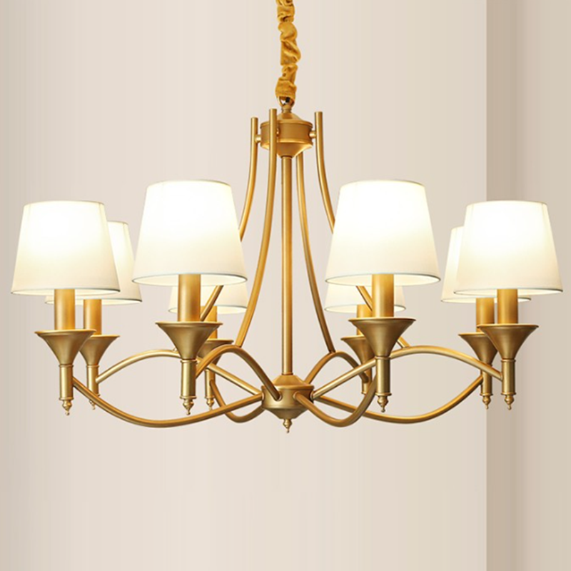 metallic chandelier shades