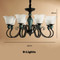 HENDRICKS Ceramic LED Chandelier Light for Living Room, Bedroom & Dining - American Style 
