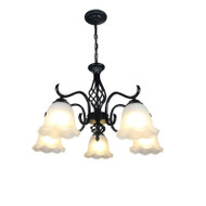 JEREMIAH Glass Floor Chandelier Light for Living Room, Bedroom & Dining Room - American Style