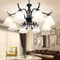 JEREMIAH Metal LED Chandelier Light for Living Room, Bedroom & Dining - American Style