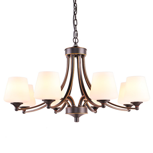 FORTUNA Glass Chandelier Light for Living Room, Bedroom & Dining - American Style 