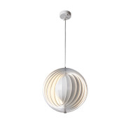 Modern Style LED Pendant Light Rotates Space Ball Metal Lampshade Dining Room