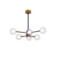 PIQUET Glass Chandelier Light for Sitting Room, Bedroom & Study - Modern Style