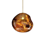 FUOCO Molten Lava Glass Pendant Light for Study & Dining Room - Modern Creative Style 