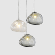 Modern Style LED Pendant Light irregularity Texture Glass Lampshade Dining Room Decor