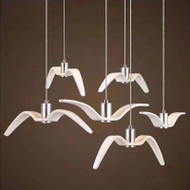 Modern Style LED Pendant Light Resin Seagulls Flying Shade Dining Room Coffee Bar