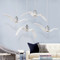 LED Seagulls Flying Pendant Light Resin Shade Modern Style from Singapore best online lighting shop horizon lights living room