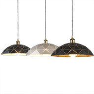 Modern LED Pendant Light Metal Geometric Patterns Lampshade Dining Room Coffee Bar