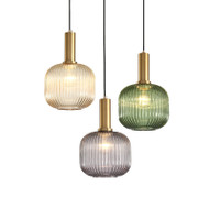 EDITH Glass Pendant Light for Study, Dining Room & Cafe - Retro Style