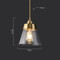 Modern Style LED Pendant Light Elegant Glass Shade Copper Home Decor
