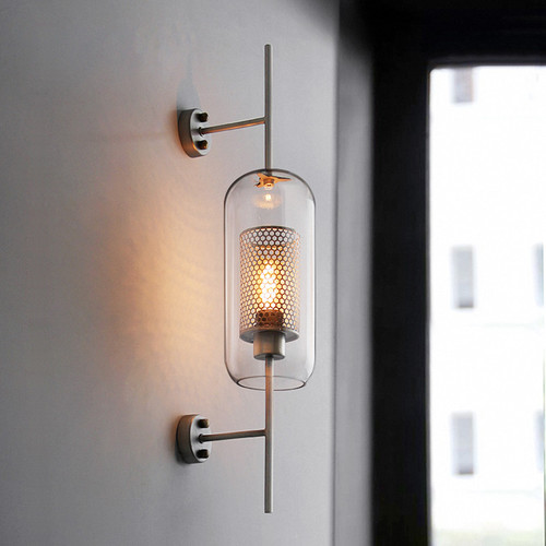 JACQUARD Glass LED Wall Light for Study, Living Room & Bedroom - Modern Style