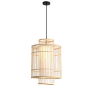 SHURI Bamboo Lantern Pendant Light for Leisure Area, Living Room & Dining Room - New Chinese Style