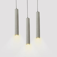 Modern Simple Industrial Style LED Pillar Pendant Light Cement Shade Shop Decor