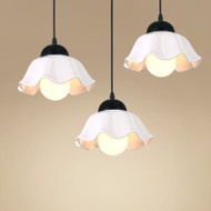 LED Pendant Light Flower Ceramic Shade Modern Simple Dining Room Lamp from Singapore best online lighting shop horizon lights