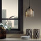 Modern LED Pendant Light Double Glass Shade Wood Dining Room Restaurants 