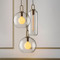 Modern LED Pendant Light Glass Ball Shade Round Cylinder Simple Home Decor 